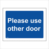 MA486 Please Use Other Door Sign
