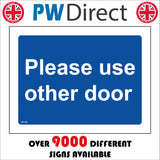 MA486 Please Use Other Door Sign