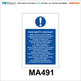 AWBP005 Custom Sign Made To Order Wash Hands Food Preparation Hygiene