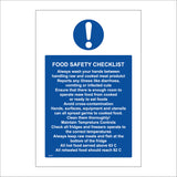 MA491 Food Safety Checklist Always Wash Your Hands Sign with Circle Exclamation Mark