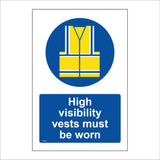 MA511 High Visibility Vests Must Be Worn Sign with Circle Hi Vis Jacket