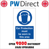 Ear Protection Must Be Worn In This Area Sign MA516