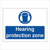 MA521 Hearing Protection Zone Sign with Circle Face Ear Defenders
