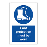 MA531 Foot Protection Must Be Worn Sign with Circle Boots