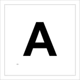 MA543 Letter Character A Warehouse Shelving Factory Storeroom Alphabet Sign