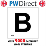 MA544 Letter Character B Warehouse Shelving Factory Storeroom Alphabet Sign