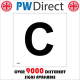 MA545 Letter Character C Warehouse Shelving Factory Storeroom Alphabet Sign