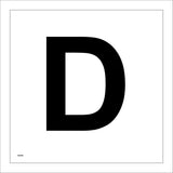 MA546 Letter Character D Warehouse Shelving Factory Storeroom Alphabet Sign