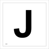 MA552 Letter Character J Warehouse Shelving Factory Storeroom Alphabet Sign