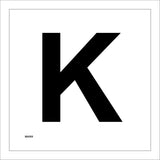 MA553 Letter Character K Warehouse Shelving Factory Storeroom Alphabet Sign