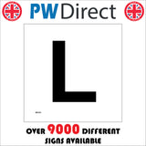 MA554 Letter Character L Warehouse Shelving Factory Storeroom Alphabet Sign