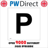 MA558 Letter Character P Warehouse Shelving Factory Storeroom Alphabet Sign