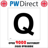 MA559 Letter Character Q Warehouse Shelving Factory Storeroom Alphabet Sign