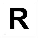 MA560 Letter Character R Warehouse Shelving Factory Storeroom Alphabet Sign