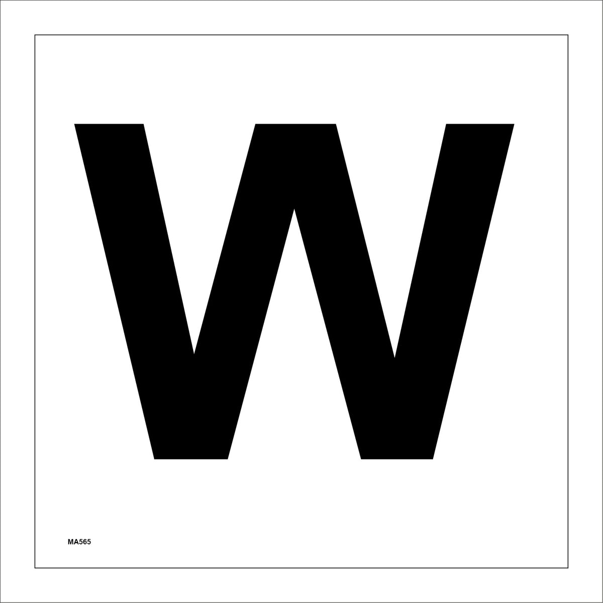 Letter Character W Warehouse Shelving Factory Storeroom Alphabet Sign ...