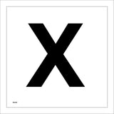 MA566 Letter Character X Warehouse Shelving Factory Storeroom Alphabet Sign