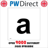MA569 Letter Character a Warehouse Shelving Factory Storeroom Alphabet Sign