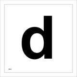 MA572 Letter Character d Warehouse Shelving Factory Storeroom Alphabet Sign