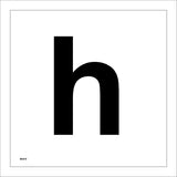 MA576 Letter Character h Warehouse Shelving Factory Storeroom Alphabet Sign