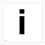 MA577 Letter Character i Warehouse Shelving Factory Storeroom Alphabet Sign
