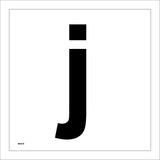MA578 Letter Character j Warehouse Shelving Factory Storeroom Alphabet Sign