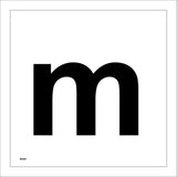 MA581 Letter Character m Warehouse Shelving Factory Storeroom Alphabet Sign