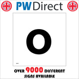 MA583 Letter Character o Warehouse Shelving Factory Storeroom Alphabet Sign