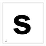 MA587 Letter Character s Warehouse Shelving Factory Storeroom Alphabet Sign