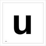 MA589 Letter Character u Warehouse Shelving Factory Storeroom Alphabet Sign