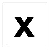 MA593 Letter Character x Warehouse Shelving Factory Storeroom Alphabet Sign