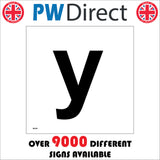MA594 Letter Character y Warehouse Shelving Factory Storeroom Alphabet Sign