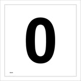 MA596 Letter Character 0 Warehouse Shelving Factory Storeroom Number Sign