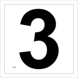 MA599 Letter Character 3 Warehouse Shelving Factory Storeroom Number Sign