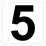 MA601 Letter Character 5 Warehouse Shelving Factory Storeroom Number Sign