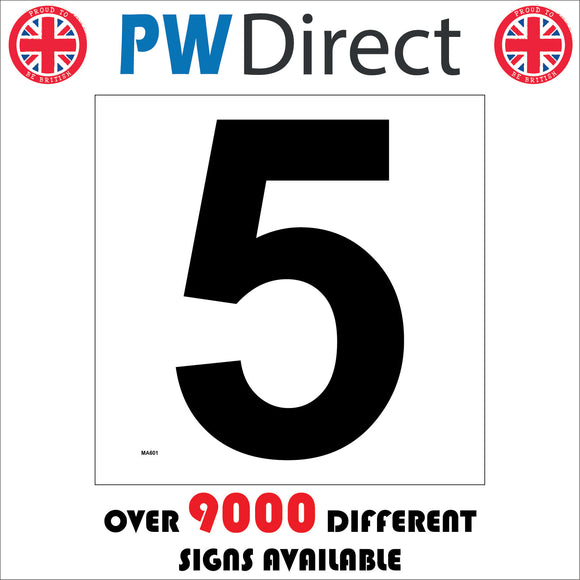 Letter Character 5 Warehouse Shelving Factory Storeroom Number Sign ...