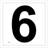 MA602 Letter Character 6 Warehouse Shelving Factory Storeroom Number Sign