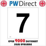 MA603 Letter Character 7 Warehouse Shelving Factory Storeroom Number Sign