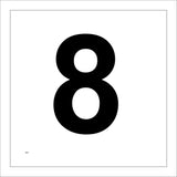 MA604 Letter Character 8 Warehouse Shelving Factory Storeroom Number Sign