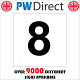 MA604 Letter Character 8 Warehouse Shelving Factory Storeroom Number Sign