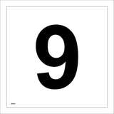 MA605 Letter Character 9 Warehouse Shelving Factory Storeroom Number Sign