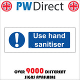 MA613 Use Hand Sanitiser Sign with Exclamation Mark