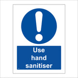 MA614 Use Hand Sanitiser Sign with Exclamation Mark