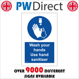 Wash Your Hands Use Hand Sanitiser Sign MA622
