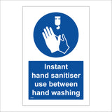 Instant Hand Sanitiser Use Between Hand Washing Sign MA626