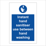 Instant Hand Sanitiser Use Between Hand Washing Sign MA627