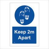 Keep 2m Apart Sign MA643