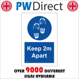 Keep 2m Apart Sign MA643
