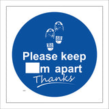 MA652 Please Keep  m Apart Thanks Sign with Shoes