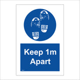 Keep 1m Apart Sign MA653
