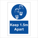 Keep 1.5m Apart Sign MA654